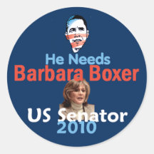 Autocollant 2010 de Barbara Boxer