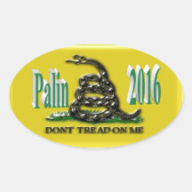 Autocollant 2016, 3D bleu-vert, Gadsden de PALIN
