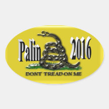 Autocollant 2016, 3D noir, Gadsden de PALIN