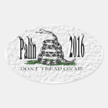 Autocollant 2016, 3D noir, Gadsden de PALIN blanc