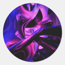 Autocollant abstrait de passions fluorescentes