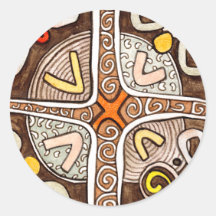 Autocollant africain d'art