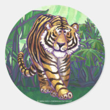 Autocollant animal de tigre de défilé