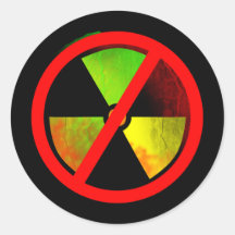Autocollant antinucléaire grunge de symbole de Rad