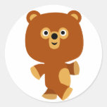Autocollant autoritaire mignon d'ours de bande des