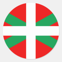 Autocollant avec Drapeau Basque "Ikkurina"