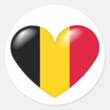 Autocollant belge de coeur - belge de Coeur