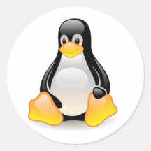 Autocollant brillant de pingouin de Tux Linux