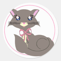 Autocollant brumeux de Toon Kitty