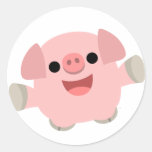 Autocollant câlin de porc de bande dessinée autocollants