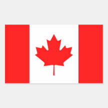 Autocollant canadien de drapeau