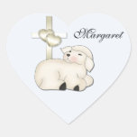 Autocollant chrétien de croix d'agneau