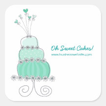 autocollant d'affaires de gâteau de mariage d'Aqua