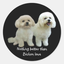 Autocollant d'amis de Bichon