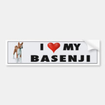 Autocollant d'amour de Basenji Adhésifs Pour Voiture