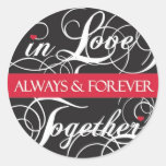 Autocollant d'amour de mariage