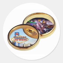 Autocollant d'anneaux de mariage de Las Vegas