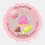 Autocollant d'anniversaire du cadeau de la fille d