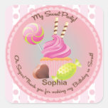 Autocollant d'anniversaire du cadeau de la fille d