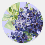 Autocollant d'art de fleur de violettes