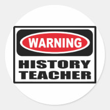 Autocollant d'avertissement de PROFESSEUR d'HISTOI