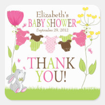 Autocollant de baby shower de bébé de cordes à  li