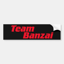 Autocollant de Banzai d'équipe Autocollant Pour Voiture