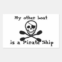 Autocollant de bateau de pirate de kayak
