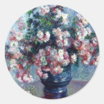 Autocollant de beaux-arts des chrysanthèmes de Mon