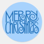 Autocollant de bleu de Joyeux Noël