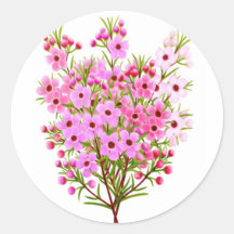 Autocollant de bouquet de fleur de cire