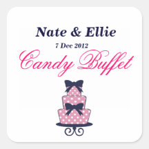 Autocollant de buffet de sucrerie de gâteau de mar