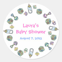 Autocollant de cadeau de baby shower de Cutietoots