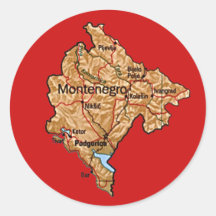 Autocollant de carte de Monténégro