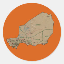 Autocollant de carte du Niger
