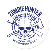 Autocollant de chasseur de zombi autocollants
