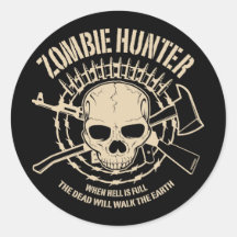 Autocollant de chasseur de zombi