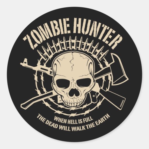 Autocollant de chasseur de zombi