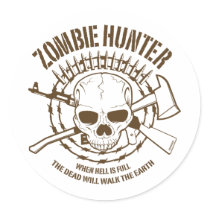 Autocollant de chasseur de zombi autocollants