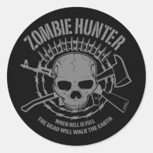 Autocollant de chasseur de zombi