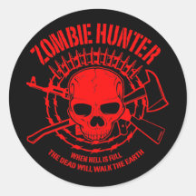 Autocollant de chasseur de zombi