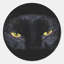 Autocollant de chat noir de Halloween