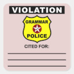 Autocollant de citation de police de grammaire