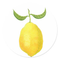 Autocollant de citron autocollants