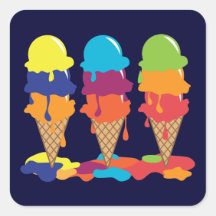 Autocollant de crème glacée