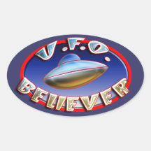 Autocollant de croyant d'UFO