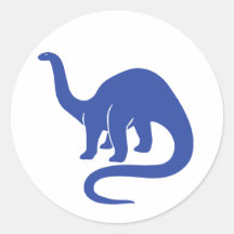 Autocollant de dinosaure - bleu