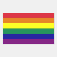 Autocollant de drapeau d'arc-en-ciel