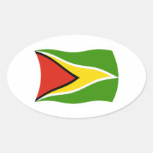 Autocollant de drapeau de la Guyane