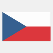Autocollant de drapeau de République Tchèque
